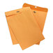 Quality Park 43090 #90 9" x 12" Brown Kraft Clasp / Gummed Seal File Envelope - 100/Box Main Thumbnail 5