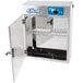 An Edlund Helios Ultraviolet knife sterilizer cabinet with a door open.