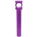 A purple customizable plastic pocket corkscrew with a hole in it.