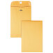 Quality Park 43055 Park Ridge #55 6" x 9" Brown Kraft Clasp / Gummed Seal File Envelope - 100/Box Main Thumbnail 3