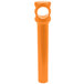 A Franmara orange plastic pocket corkscrew with a cylindrical handle.