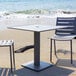 BFM Seating YB-TS32S South Beach 32" Square Titanium Silver Outdoor Table with 4 Chairs Main Thumbnail 2