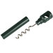 A dark green Franmara plastic pocket corkscrew with a metal handle.