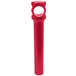 A red Franmara plastic pocket corkscrew with a white background.
