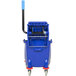 Lavex Janitorial 35 Qt. Blue Mop Bucket & Side Press Wringer Combo Main Thumbnail 5