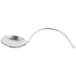 A silver Bon Chef spoon with a curved handle.