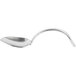 A silver Bon Chef sombrero tasting spoon with a curved handle.