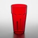 A red plastic GET Bahama tumbler with a white background.