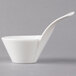 A white Villeroy & Boch porcelain dip bowl with a handle.
