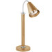 An Eastern Tabletop bronze coated stainless steel freestanding heat lamp with a metal shade.