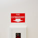 Buckeye Fire Extinguisher Adhesive Label - Red and White, 12" x 8" Main Thumbnail 3