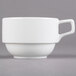 A Libbey Alpine White porcelain cup with a handle.