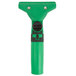 A green and black Unger ErgoTec SwivelLoc squeegee handle.