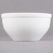 A close up of a Libbey alpine white porcelain bowl.