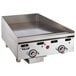 Vulcan MSA24-C0100P 24" Countertop Natural Gas Griddle with Rapid Recovery Plate and Piezo Ignition - 54,000 BTU Main Thumbnail 1