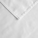 Intedge 54" x 120" Rectangular White Hemmed 50/50 Poly Cotton Blend Tablecloth Main Thumbnail 4
