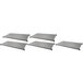 Four grey shelves for a Cambro Camshelving® Basics Plus kit on a white background.