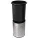 Commercial Zone 785229 Precision InnRoom 12.8 Qt. / 3.2 Gallon Stainless Steel Round Trash Receptacle / Wastebasket with Black Liner Main Thumbnail 2