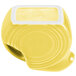A yellow ceramic Fiesta creamer pitcher with a white interior.