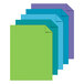A stack of Astrobrights assorted cool color paper with several different colored papers.