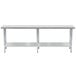 Advance Tabco GLG-248 24" x 96" 14 Gauge Stainless Steel Work Table with Galvanized Undershelf Main Thumbnail 2