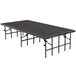National Public Seating S368C Single Height Portable Stage with Gray Carpet - 36" x 96" x 8" Main Thumbnail 1