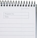 A white wirebound TOPS Docket Diamond planner pad with a black suede cover.