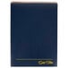 A navy blue Ampad planner pad with yellow writing and small squares on the cover.