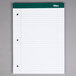 A TOPS Double Docket white lined writing tablet with 3 holes in it.