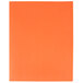 An orange rectangular Oxford paper pocket folder.