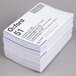 A stack of white Oxford index cards.