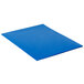 A blue rectangular Oxford pocket folder with high gloss laminated paper on a white background.