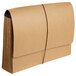 A brown Pendaflex legal size expanding file folder with flap and cord closure.