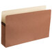 A brown file folder with white tabs.