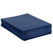 A stack of Oxford navy blue paper folders.