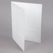Oxford 51704EE Letter Size 2-Pocket High Gloss Laminated Paper Pocket Folder, White - 25/Box Main Thumbnail 2