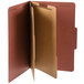 A brown Pendaflex legal size classification folder with a brown tab.