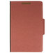 A red Pendaflex moisture-resistant legal size file folder with a hole in the middle.
