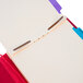 A Pendaflex file folder with colorful tabs.