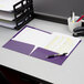 Oxford 51726EE Letter Size 2-Pocket High Gloss Laminated Paper Pocket Folder, Purple - 25/Box Main Thumbnail 9