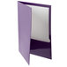 Oxford 51726EE Letter Size 2-Pocket High Gloss Laminated Paper Pocket Folder, Purple - 25/Box Main Thumbnail 2