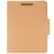 A brown file folder with 2 fasteners.