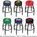 A green Holland Bar Stool with a yellow seat and University of Florida logo.