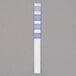 A white rectangular 3M test strip with a purple and white stripe.
