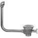 Fisher 29009 DrainKing Chrome Knob / Lever Handle Vandal-Resistant Waste Valve with 3 1/2" Sink Opening, 1 1/2" / 2" Drain Opening, Flat Strainer, and Overflow Pipe Main Thumbnail 1