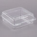 Dart C50UTD StayLock 9 1/8" x 9 1/2" x 3 5/8" Clear Hinged Plastic 9" Square High Dome Container - 250/Case Main Thumbnail 2