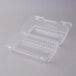 Durable Packaging PXT-395 9" x 5" x 3" Clear Hinged Lid Plastic Container - 125/Pack Main Thumbnail 3