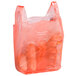1/6 Size Orange T-Shirt Bag - 1000/Case Main Thumbnail 1