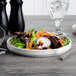 Bon Chef 1400004P Stacked Lines 7 1/2" White Porcelain Salad Plate - 24/Case Main Thumbnail 1