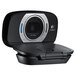 A black webcam with a silver round lens.